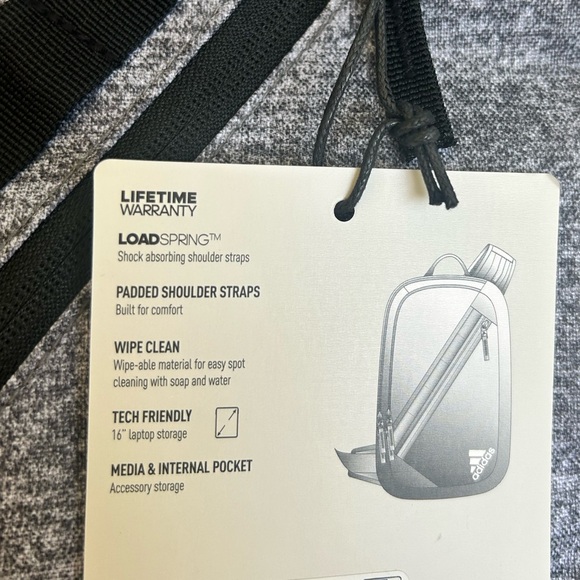 NWT- Adidas  Prime Blend sling Backpack - Gray/Black - Picture 6 of 9